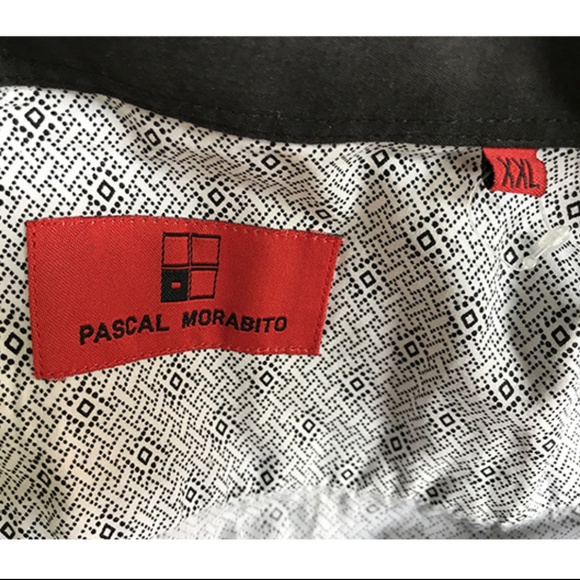 Pascal Morabito Geometric Men's Dress Shirt XXL - Picture 8 of 8